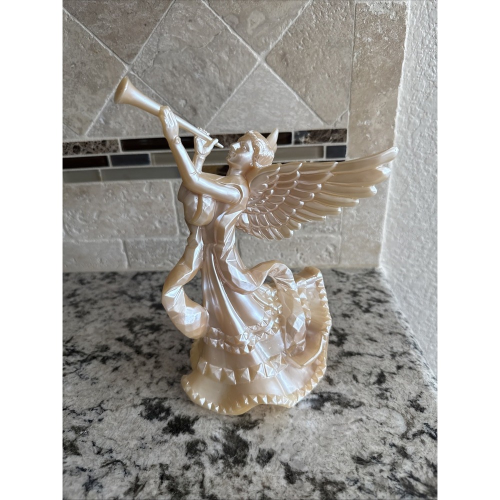 Vtg "HAROLDS ANGEL" Acrylic Plastic Iridescent-Christmas Tree Topper 9.75''